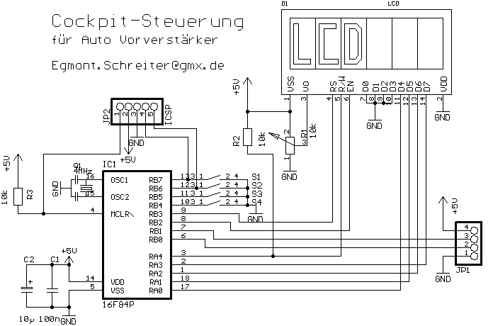 Schaltplan von der Cockpit Schaltung